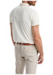 Thumbnail Polo en coton écru uni pourvu de manches courtes et d'un col boutonné - Image 2