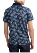 Thumbnail Polo marine floral pourvu de manches courtes et d'un col boutonné - Image 2