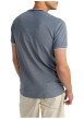Thumbnail T-shirt gris uni pourvu de manches courtes et d'un col rond - Image 2