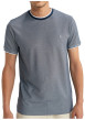 Thumbnail T-shirt gris uni pourvu de manches courtes et d'un col rond - Image 4