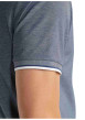 Thumbnail T-shirt gris uni pourvu de manches courtes et d'un col rond - Image 6