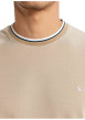 Thumbnail T-shirt beige uni pourvu de manches courtes et d'un col rond - Image 5