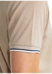 Thumbnail T-shirt beige uni pourvu de manches courtes et d'un col rond - Image 6