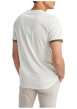 Thumbnail T-shirt en coton ecru uni pourvu de manches courtes et d'un col rond - Image 2