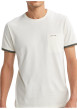 Thumbnail T-shirt en coton ecru uni pourvu de manches courtes et d'un col rond - Image 4