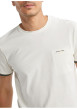 Thumbnail T-shirt en coton ecru uni pourvu de manches courtes et d'un col rond - Image 5