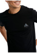 Thumbnail T-shirt en coton noir uni pourvu d'un col rond et de manches courtes - Image 4