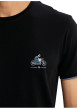 Thumbnail T-shirt en coton noir uni pourvu d'un col rond et de manches courtes - Image 6