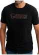 Thumbnail T-shirt en coton noir uni pourvu de manches courtes et d'un col rond - Image 3