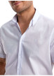Thumbnail Chemise en coton blanche pourvue d'un col français et d'une coupe droite - Image 5