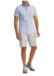 Thumbnail Chemise en coton marine imprimée pourvue d'une coupe droite et d'un col français - Image 3