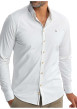 Thumbnail Chemise blanche à motifs pourvue d'une coupe slim et d'un col français - Image 4