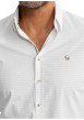 Thumbnail Chemise blanche à motifs pourvue d'une coupe slim et d'un col français - Image 5