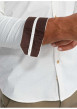 Thumbnail Chemise blanche à motifs pourvue d'une coupe slim et d'un col français - Image 6