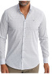Thumbnail Chemise en coton blanche à motifs pourvue d'une coupe slim et d'un col français - Image 4