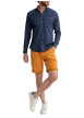 Thumbnail Chemise marine à motifs pourvue d'un col français et d'une coupe slim - Image 3