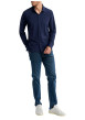 Thumbnail Chemise marine unie pourvue d'un col français et d'une coupe slim
