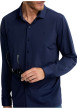 Thumbnail Chemise marine unie pourvue d'un col français et d'une coupe slim - Image 4