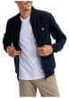 Thumbnail Sweat zippé en coton mélangé marine uni pourvu d'une coupe droite - Image 5