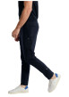 Thumbnail Pantalon jogging en coton mélangé marine uni pourvu d'une coupe droite - Image 4