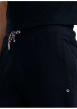 Thumbnail Pantalon jogging en coton mélangé marine uni pourvu d'une coupe droite - Image 5