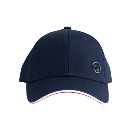 Casquette en coton marine unie pourvue d'une...