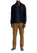Thumbnail Blouson marine uni pourvu d'une coupe droite et d'un col montant - Image 3