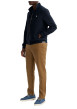 Thumbnail Blouson marine uni pourvu d'une coupe droite et d'un col montant - Image 4