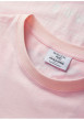 Thumbnail T-shirt en coton rose à coupe droite pourvu d'un col rond côtelé - Image 3