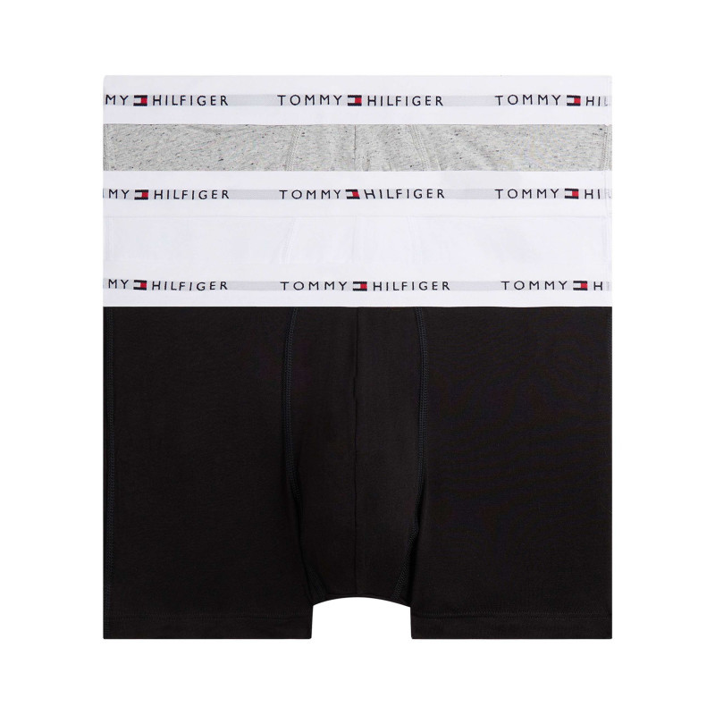 Tommy Hilfiger - Lot De 3 Boxers Classiques En Coton Multicolores Unis Avec Une Taille élastiquée - Multicolore