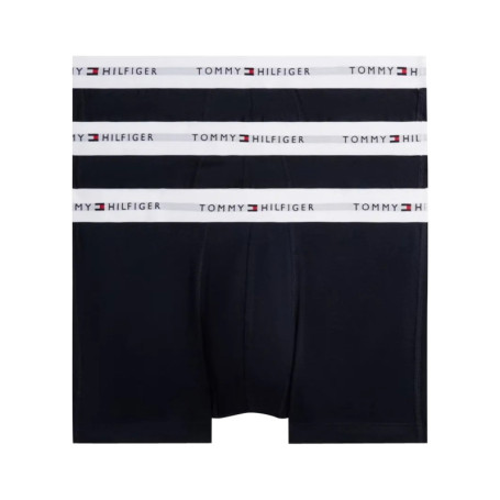 Lot de 3 boxers classiques en coton marine unis...