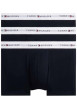 Thumbnail Lot de 3 boxers classiques en coton marine unis pourvus d'une taille élastiquée