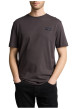Thumbnail T-shirt en coton anthracite à coupe droite pourvu d'un col rond - Image 3