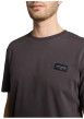 Thumbnail T-shirt en coton anthracite à coupe droite pourvu d'un col rond - Image 5