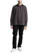 Thumbnail T-shirt en coton anthracite à coupe droite pourvu d'un col rond - Image 6