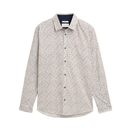 Chemise en coton écrue à coupe droite pourvue...