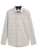 Thumbnail Chemise en coton écrue à coupe droite pourvue d'un col à revers