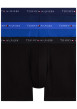 Thumbnail Lot de 3 boxers longs en coton multicolores unis pourvus d'une taille élastiquée