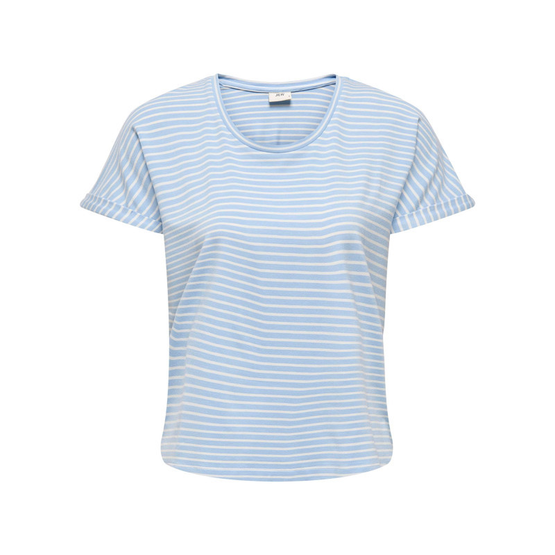 Jdy - T-shirt Bleu à Coupe Droite Pourvu D'un Col Rond Et De Manches Courtes - Bleu
