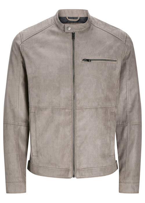 Veste perfecto taupe à coupe ajustée pourvue...