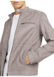 Thumbnail Veste perfecto taupe à coupe ajustée pourvue d'un col officier à pression - Image 6