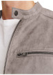 Thumbnail Veste perfecto taupe à coupe ajustée pourvue d'un col officier à pression - Image 7