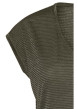 Thumbnail T-shirt kaki à rayures avec une coupe droite et des manches courtes - Image 2