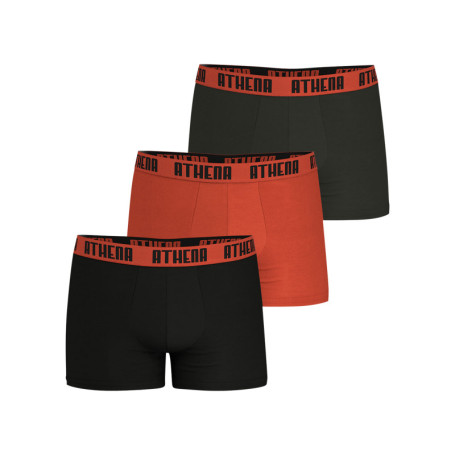 Lot de 3 boxers en coton multicolores unis...