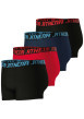 Thumbnail Lot de 4 boxers en coton multicolores unis pourvus d'une taille élastiquée - Image 3