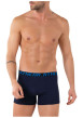 Thumbnail Lot de 4 boxers en coton multicolores unis pourvus d'une taille élastiquée - Image 4
