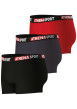 Thumbnail Lot de 3 boxers en coton multicolores unis avec le nom de la marque imprimé - Image 3