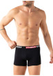 Thumbnail Lot de 3 boxers en coton multicolores unis avec le nom de la marque imprimé - Image 4