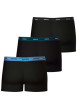 Thumbnail Lot de 3 boxers en coton noirs unis avec le nom de la marque imprimé - Image 2