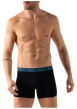 Thumbnail Lot de 3 boxers en coton noirs unis avec le nom de la marque imprimé - Image 4